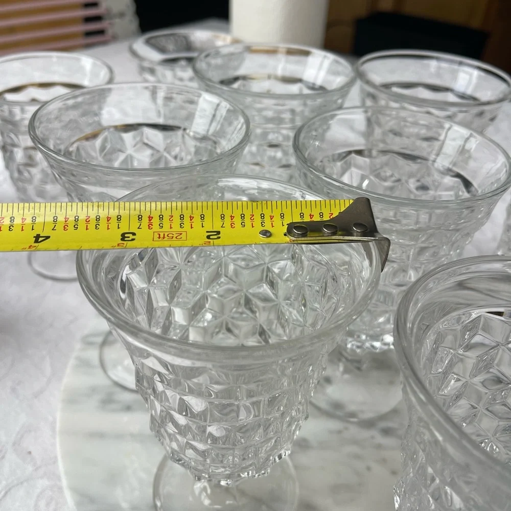 4 Elegant Crystal Glass Goblet Set of 4 vintage Fostoria